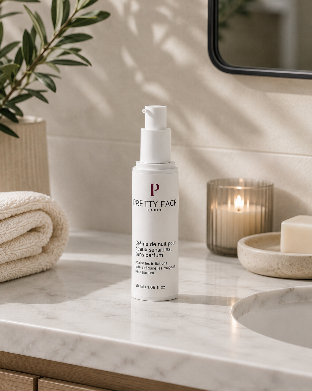 Fragrance-free night cream for sensitive skin
