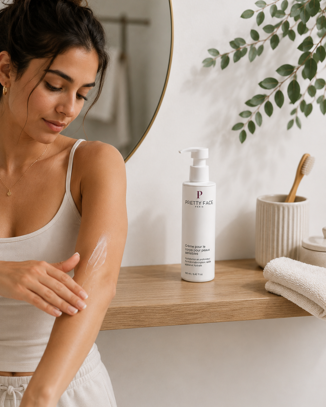 Crème pour le corps pour peaux sensibles