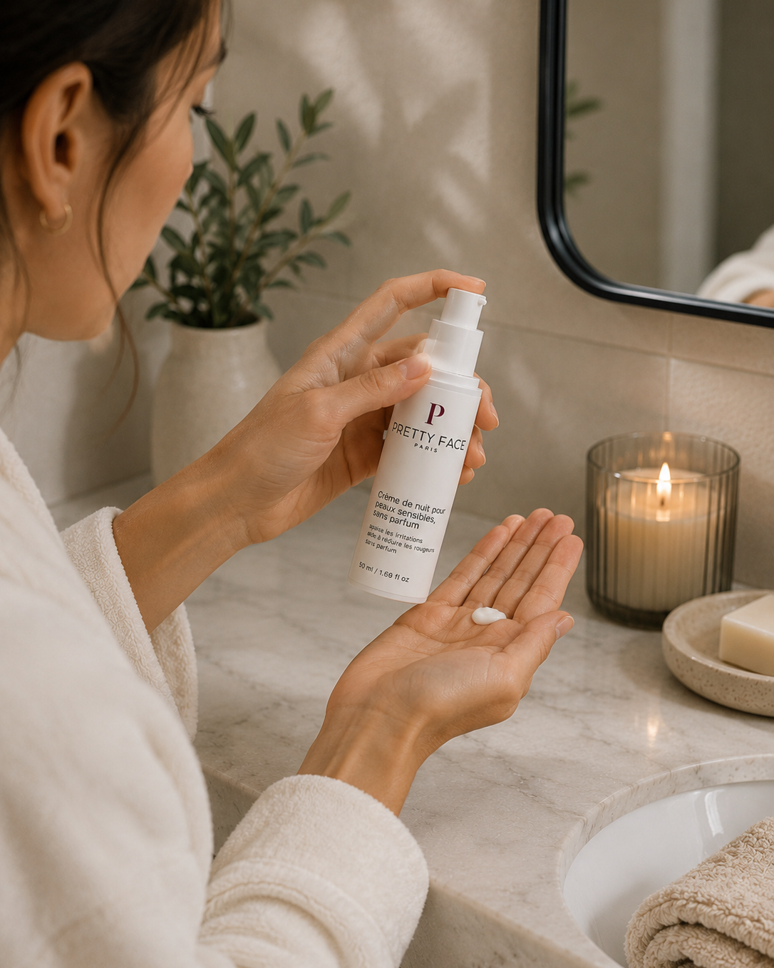 Fragrance-free night cream for sensitive skin