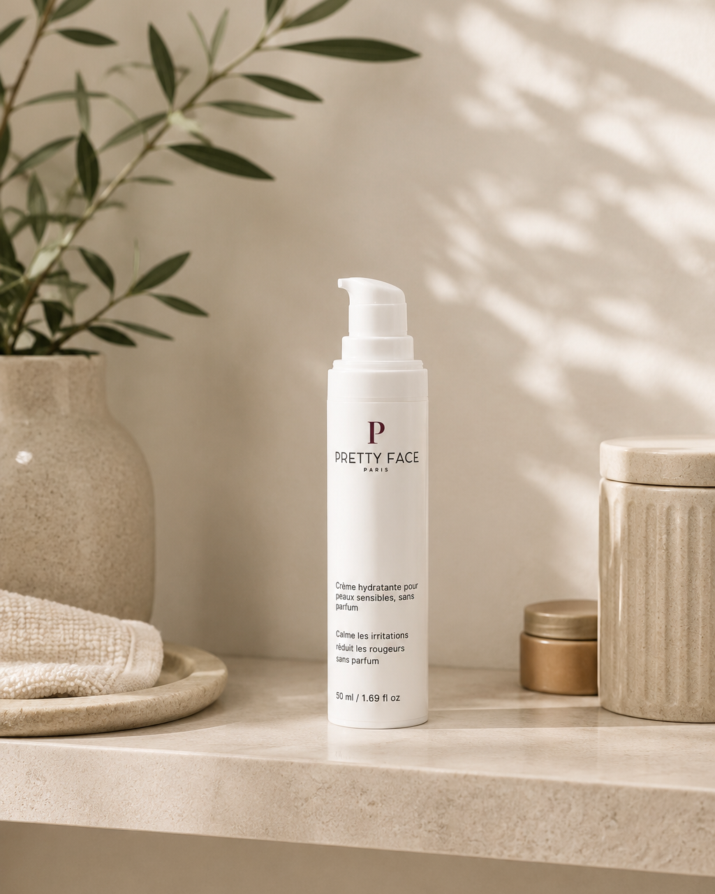 Fragrance-free moisturizing cream for sensitive skin