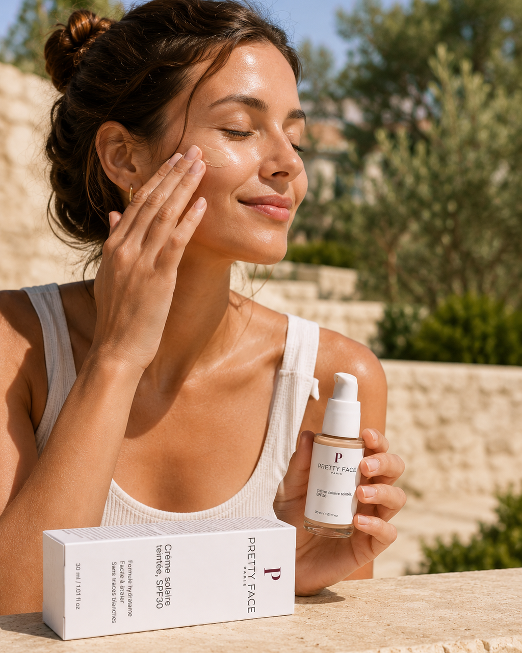 Crème solaire teintée, SPF30