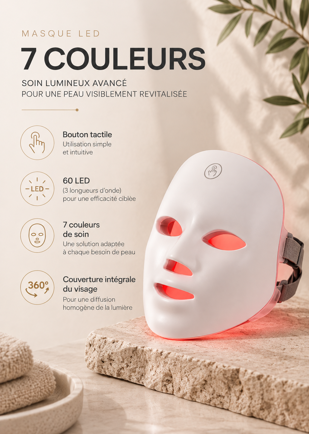 Notre masque LED